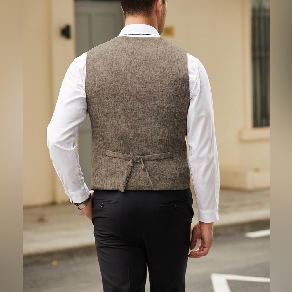 COOFANDY Men's Casual Business Vests Lightweight Waistcoat Vest - Picture 13 of 15